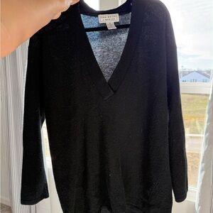 Wool Black V-Neck Sweater